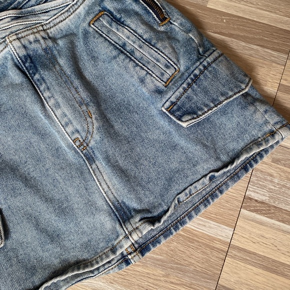 PACSUN Crossover Waist cargo jean mini skirt size women’s 22 - Picture 6 of 9